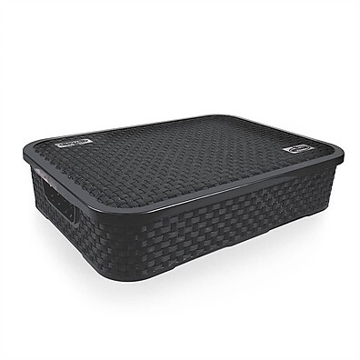 Cesto de Rattan com Tampa: Organização e Estilo