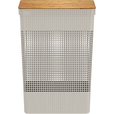 Cesto de Roupa Grid 49L: Organize com Estilo!