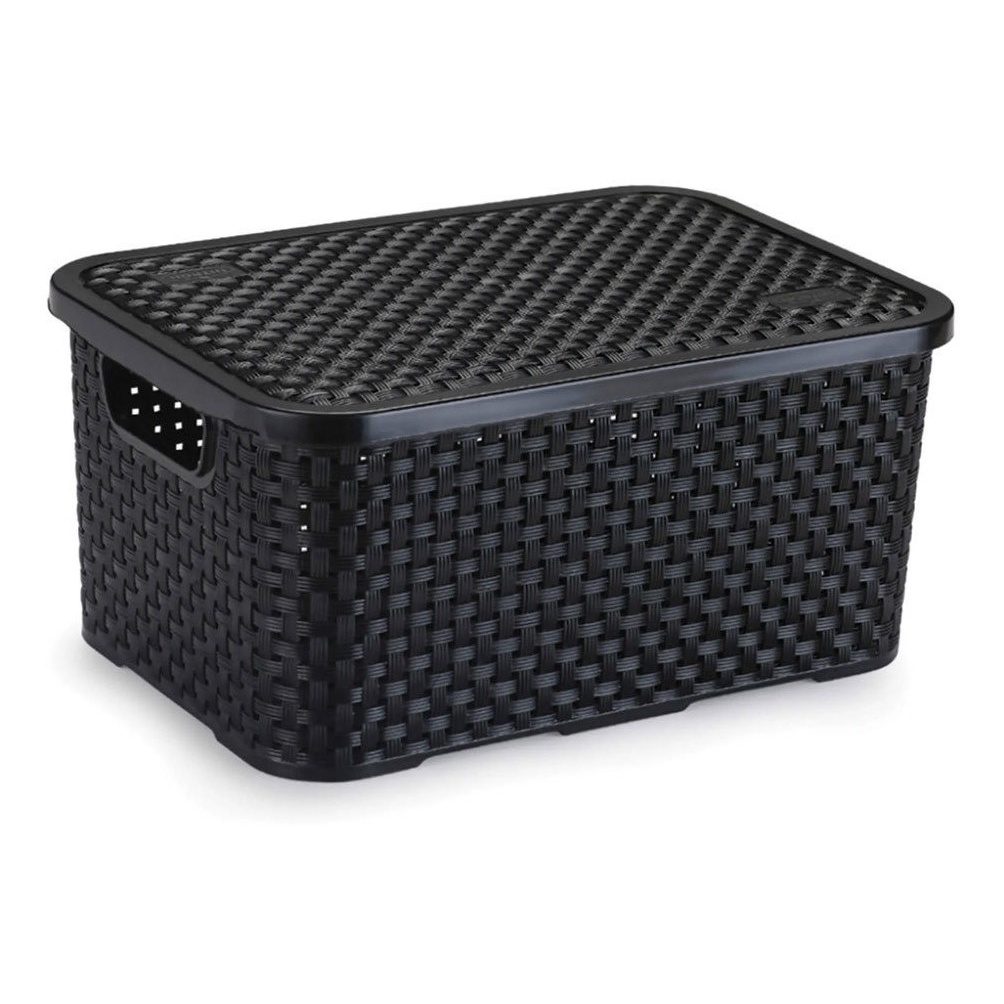 Cesto Rattan Médio com Tampa: Organização Elegante e Sustentável