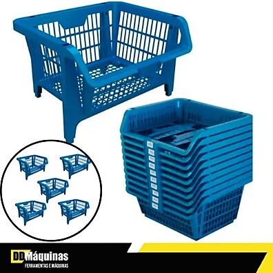 Cestos Expositores Presto: Kit 5 Unidades Azul