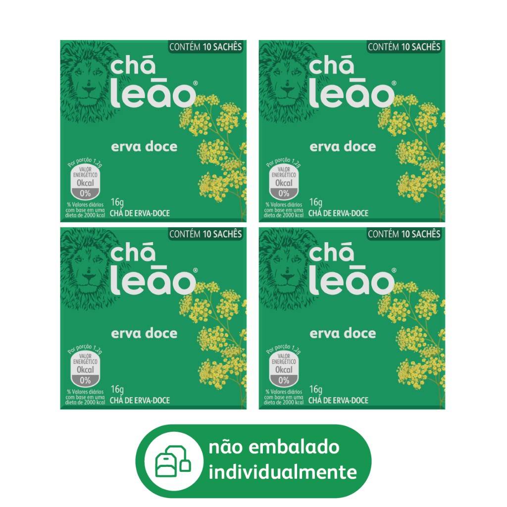 Chá de Erva Doce Leão: 40 Sachês para Relaxar