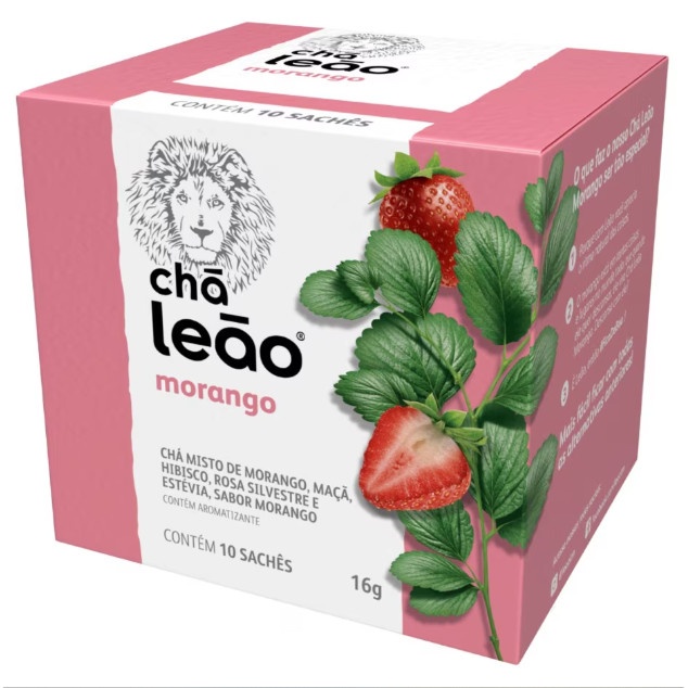 Chá de Morango Leão: Sabor e Leveza em 10 Sachês