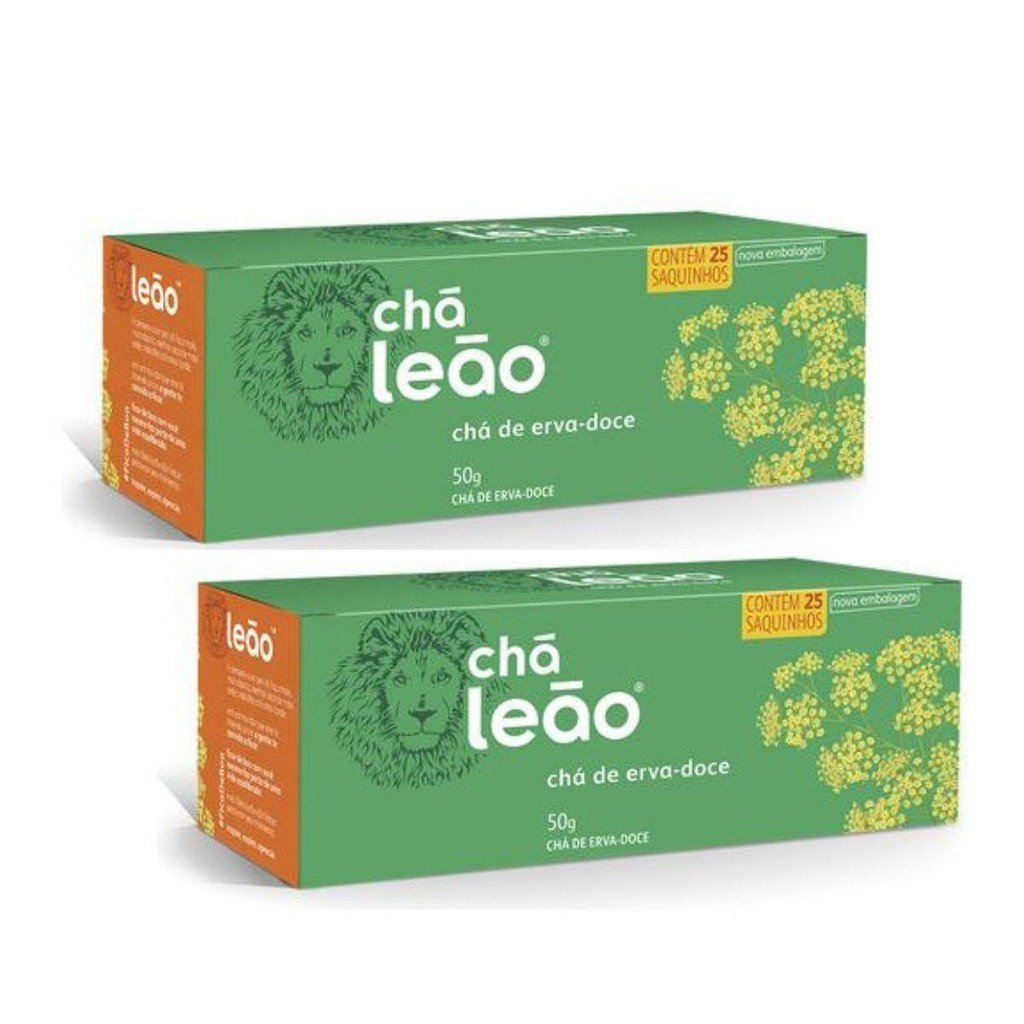 Chá Erva Doce Leão: Kit 50 Sachês Relaxantes