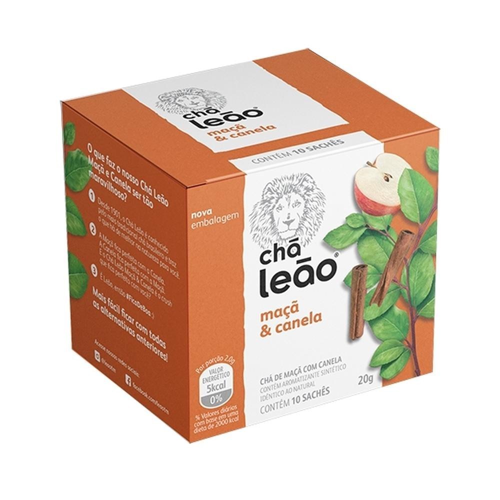 Chá Maçã e Canela Leão: 10 Sachês de Sabor e Bem-Estar