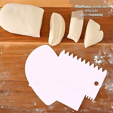 Kit 4 Espátulas Profissionais para Bolo Chantilly