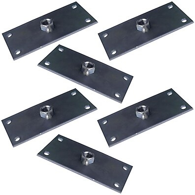 Chapas para Pés de Móveis: Kit 6 Zincadas G59
