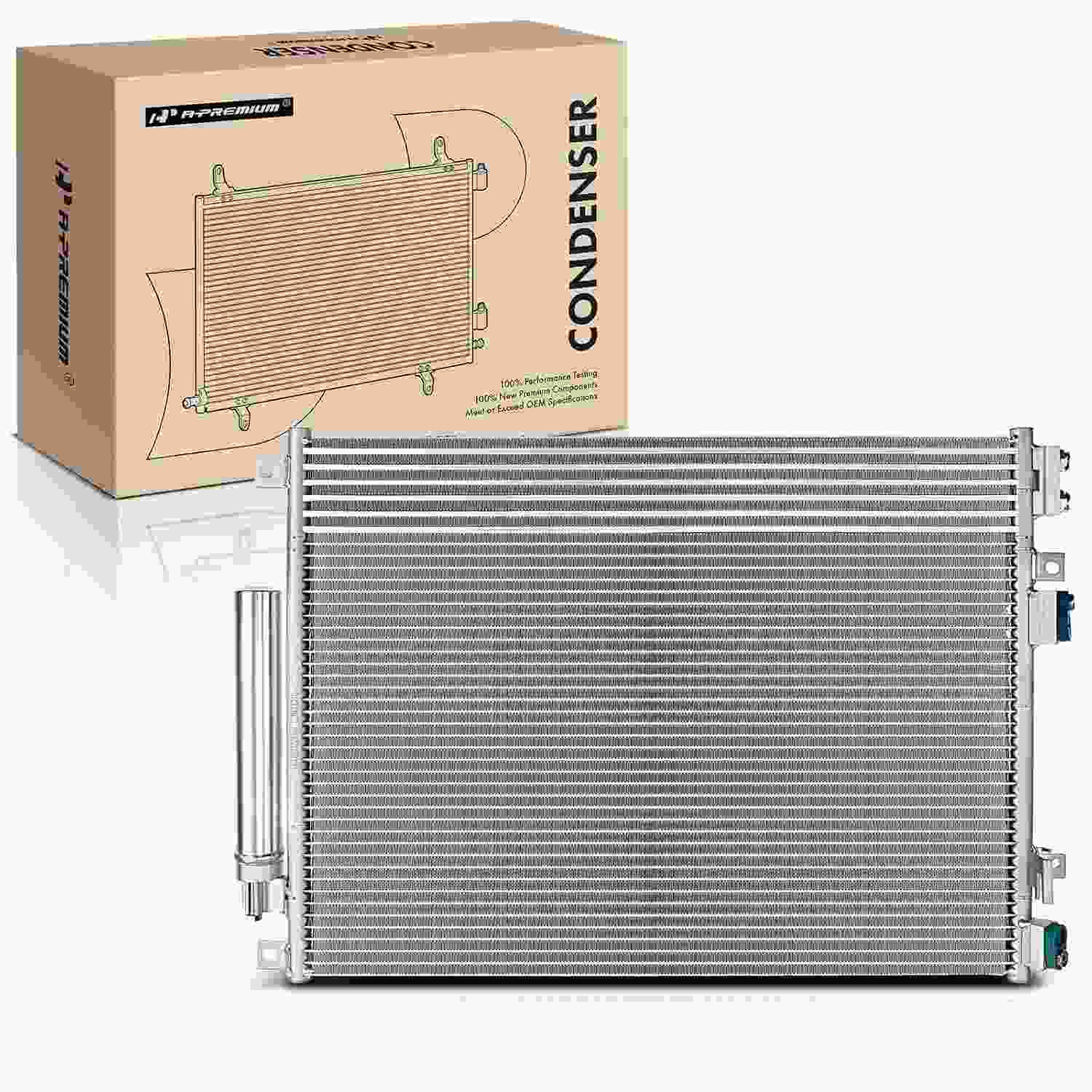 Condensador Ar Condicionado A-Premium para Chrysler 300, Dodge Charger e Challenger - Kit Completo com Secador Receptor