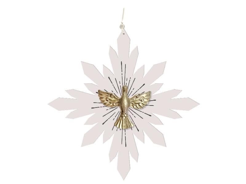 Móbil Espírito Santo Dourado 19x18 – Decore com Charme e Estilo