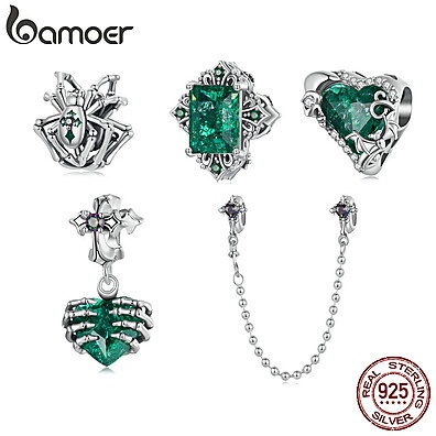 Charme Crânio Bamoer Prata 925: Halloween e Moda!