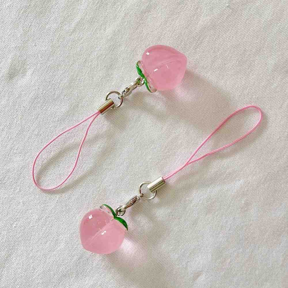 Charme de Celular Pêssego Kawaii: Kit 2!