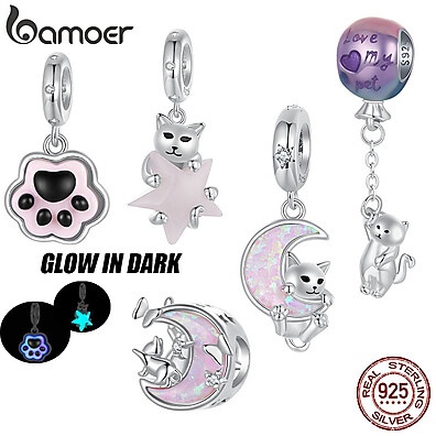 Charme de Gato Fofo Prata 925 - Pingente para Pulseira