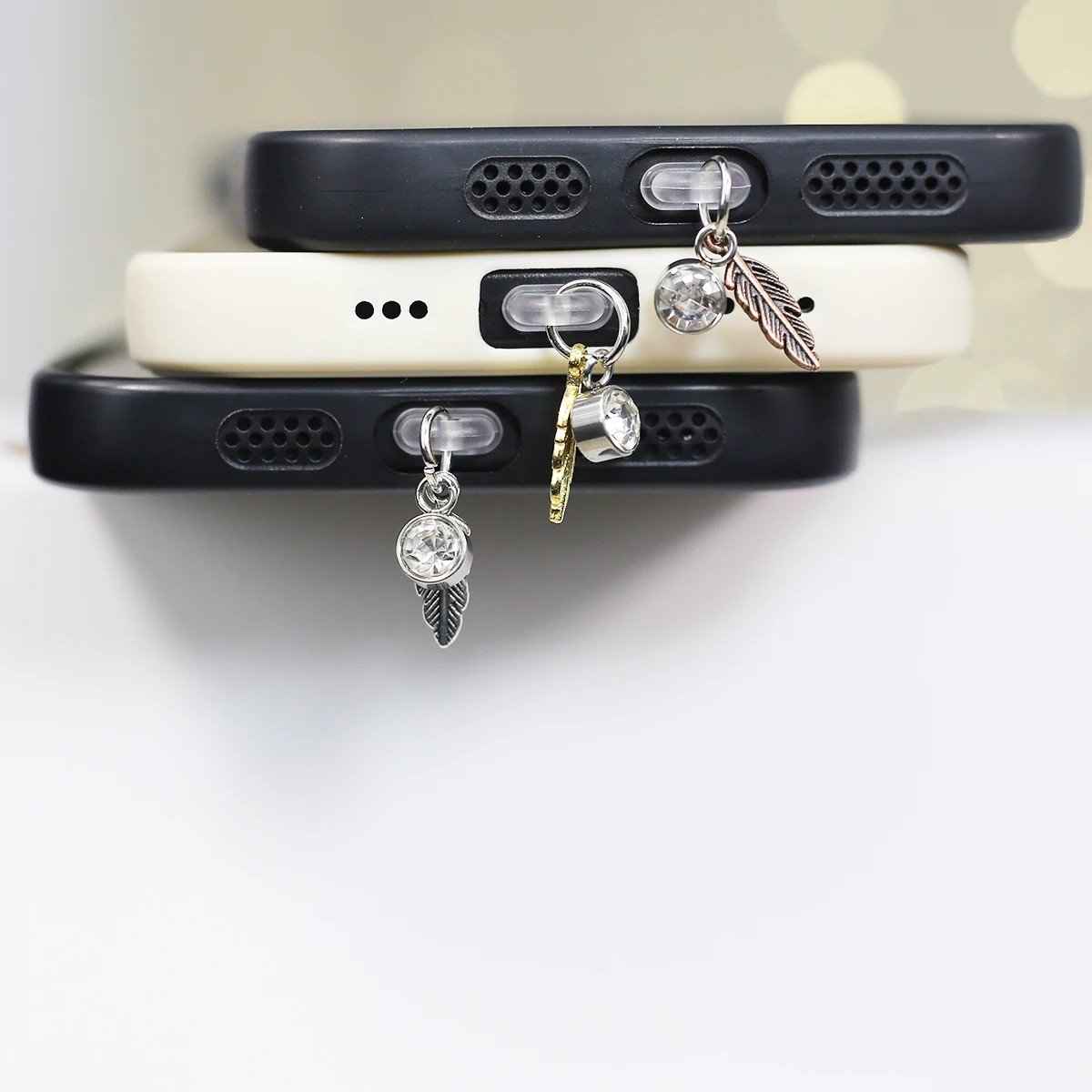 Charme para Celular: Pendentes de Vidro Crystal