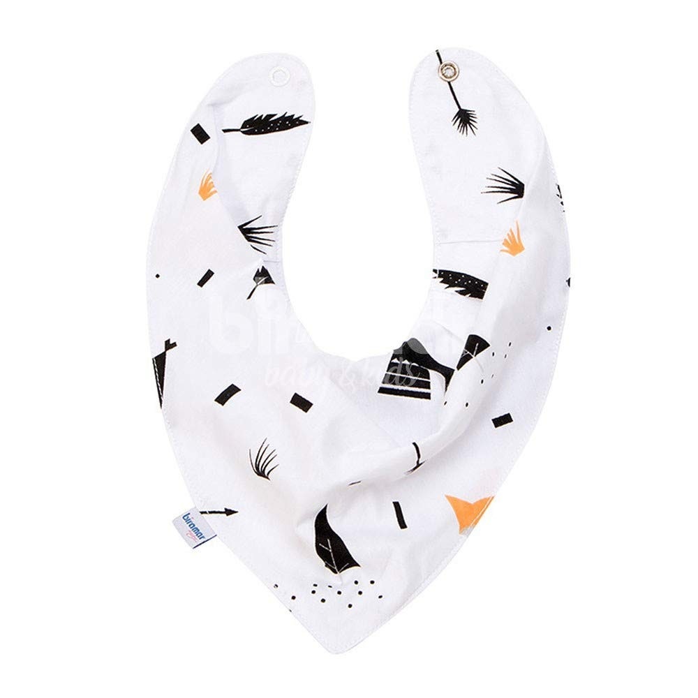 Biramar Baby Babador Bandana para Bebê Fox Preto - Estilo e Proteção com Toque de Charme