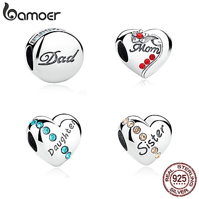 Charms Bamoer 925 Prata: Amor em Cada Detalhe