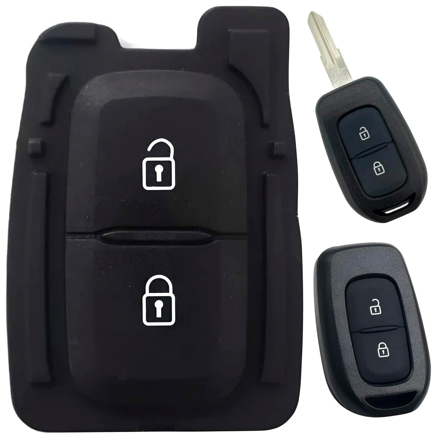 Capa Botão Borracha Chave 2 Botões Kwid Duster Sandero Logan - Reparo e Proteção