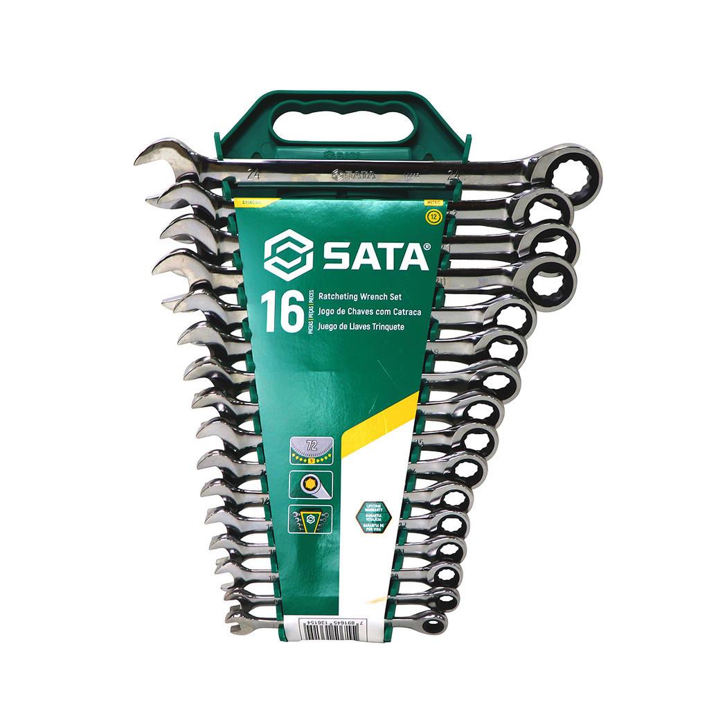 Chave Catraca Sata 8-24mm: Kit Completo 16 Peças