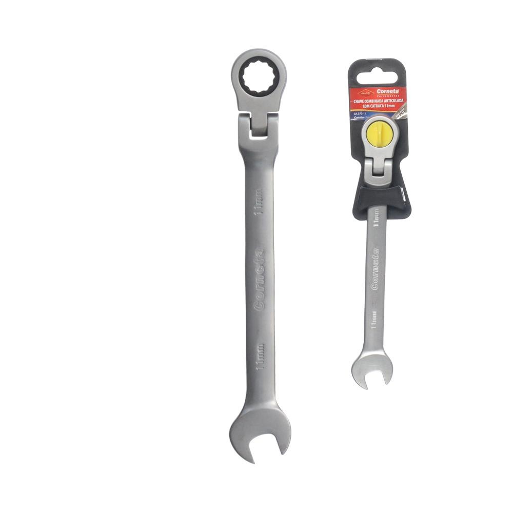 Chave Combinada Articulada Corneta 11mm: Agilidade Total!