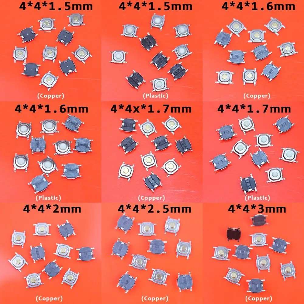 Chave Tátil SMD 4x4mm: 20 Unidades para Seus Projetos