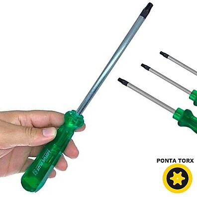 Chave Torx Profissional: 10-45mm em Aço Cromo Vanádio