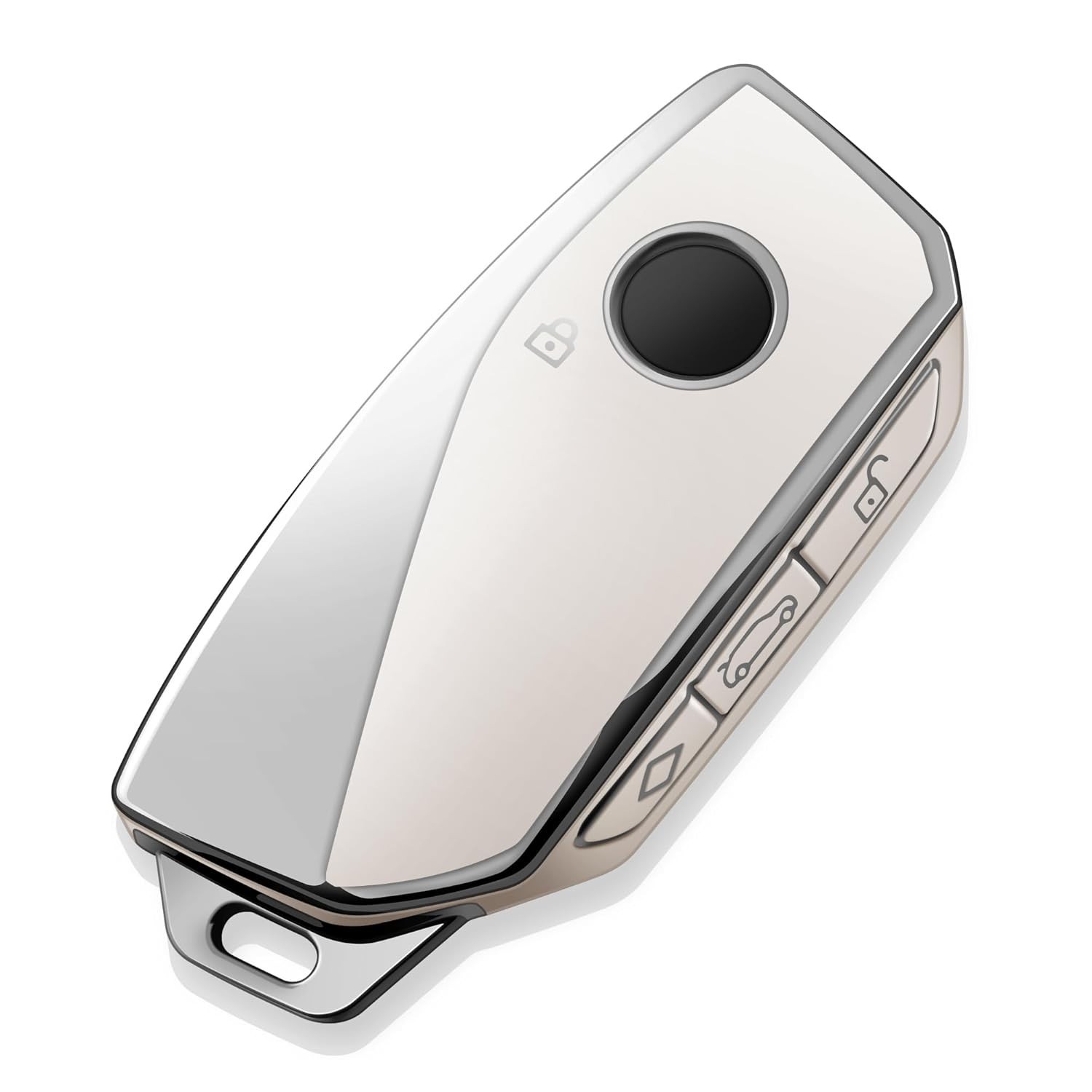 Tukellen Capa Protetora TPU Macio para Chave BMW 2023-2025 - Série 5/7, X1, X5, X6, X7, XM, IX, I5, I7 (Branca)