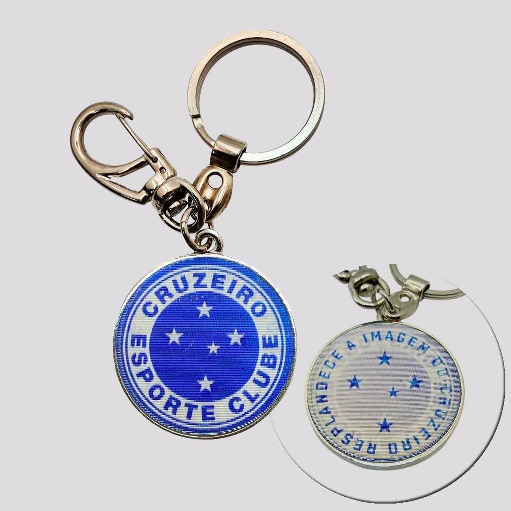 Chaveiro Cruzeiro Adesivo 3D: Estilo e Paixão no Bolso!