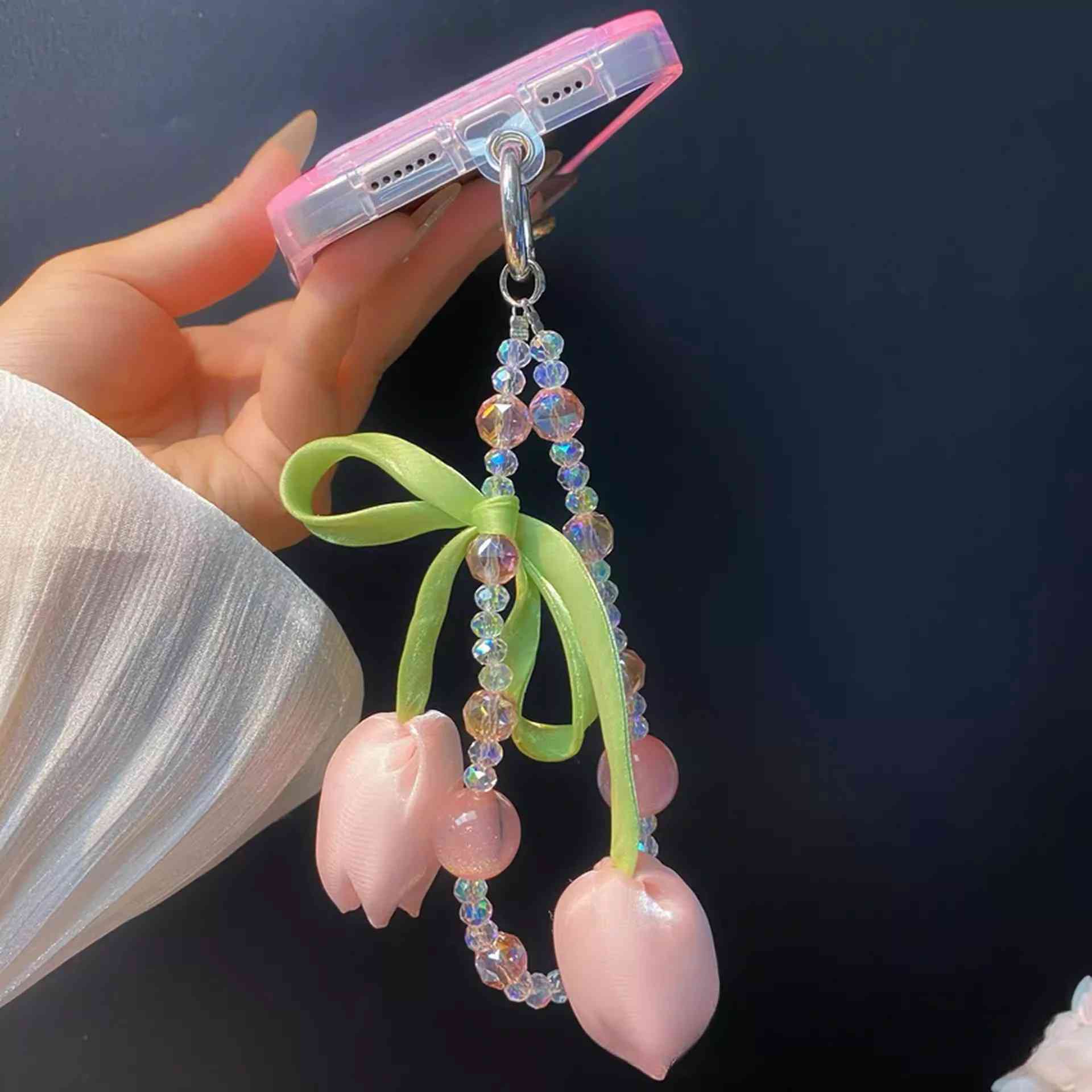 Chaveiro e Cordão de Celular Tulipa: Luxo e Elegância