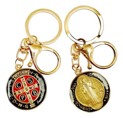 Chaveiro Mosquete com Medalha de São Bento – Proteção e Estilo