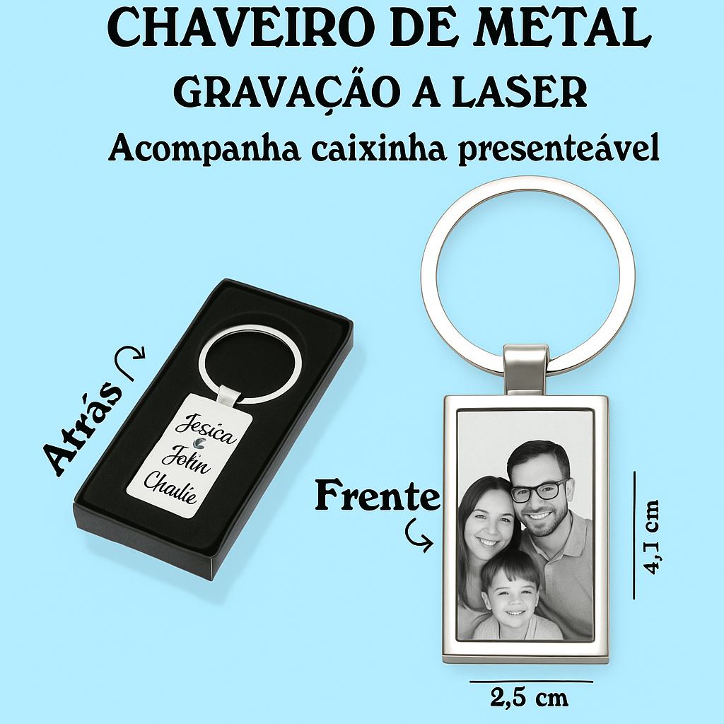 Chaveiro Personalizado com Foto e Frase: Presente Único e Eterno