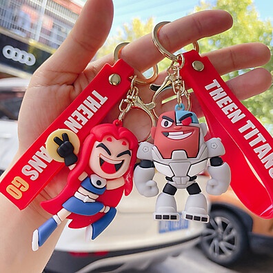 Chaveiro Teen Titans Go: Pingente Fofura para Bolsa e Chaves