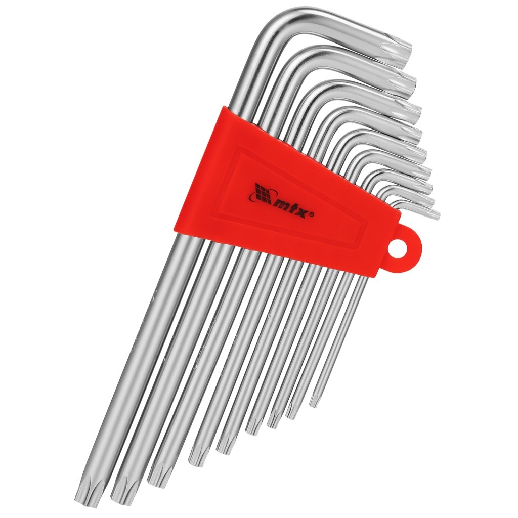 Chaves Torx Longas com Furo: Jogo 9pç T10 a T50