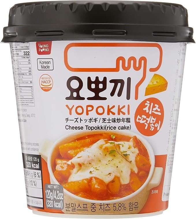 YopoKki Cheese - Sticks de Arroz com Molho Picante e Queijo - Importado Coréia