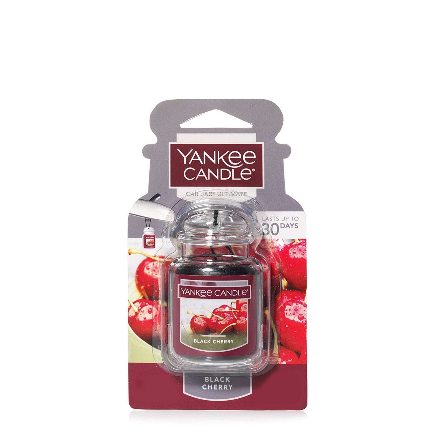 Yankee Candle Car Jar Ultimate Black Cherry: Purificador de Ar Automotivo com Fragrância Duradoura