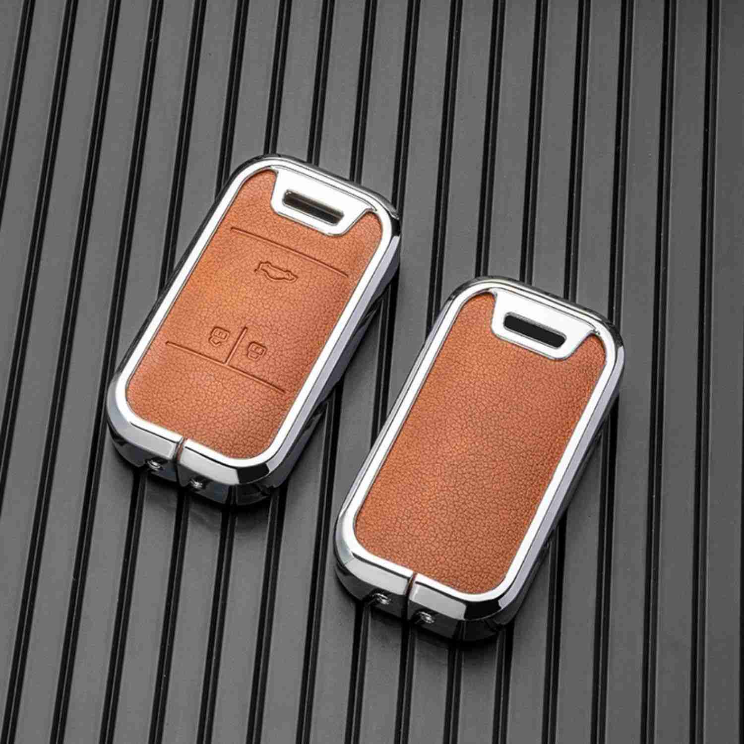 Protetor de Chaveiro em Couro Premium para Chery Arrizo, Tiggo 3, 5X, 4, 8 GLX, 7 (2019-2022)