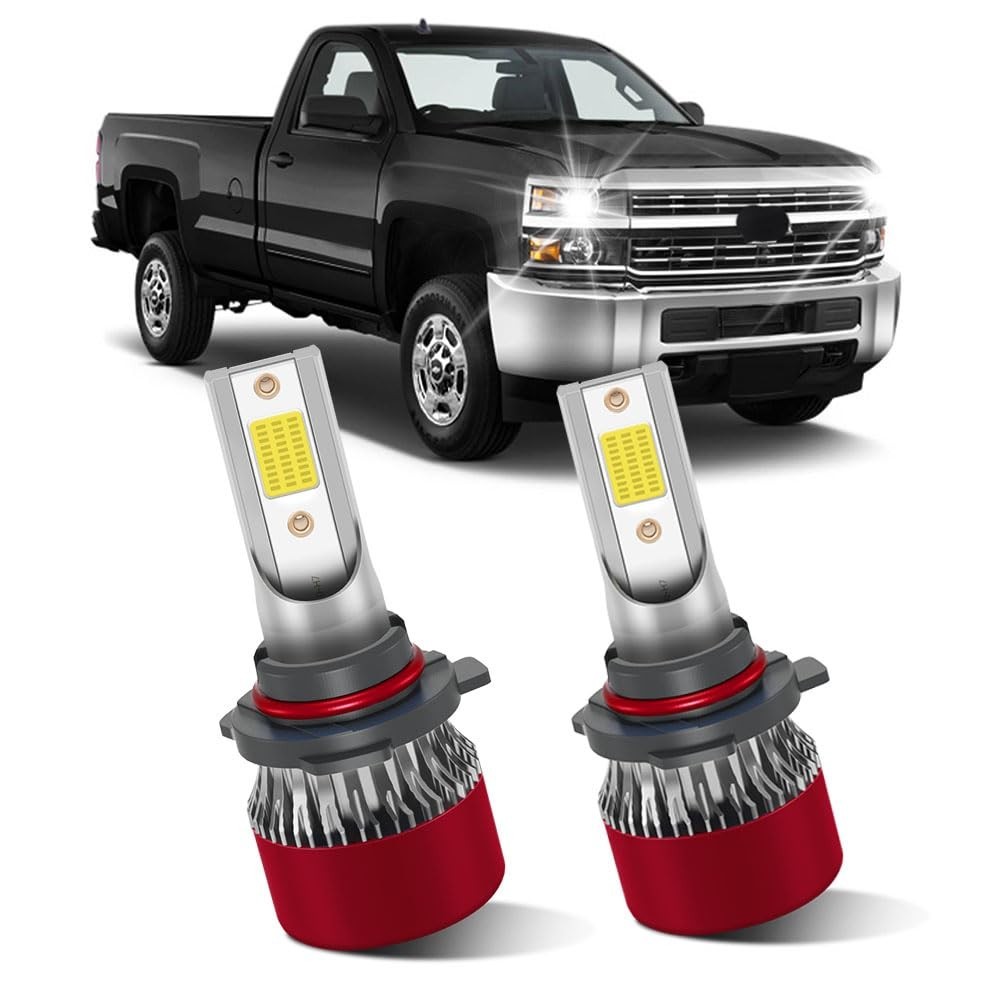 Lâmpadas LED 9005 para Chevrolet Silverado 1500/2500/3500HD (2008-2014) - 800% Mais Brilho, Plug and Play (Par)