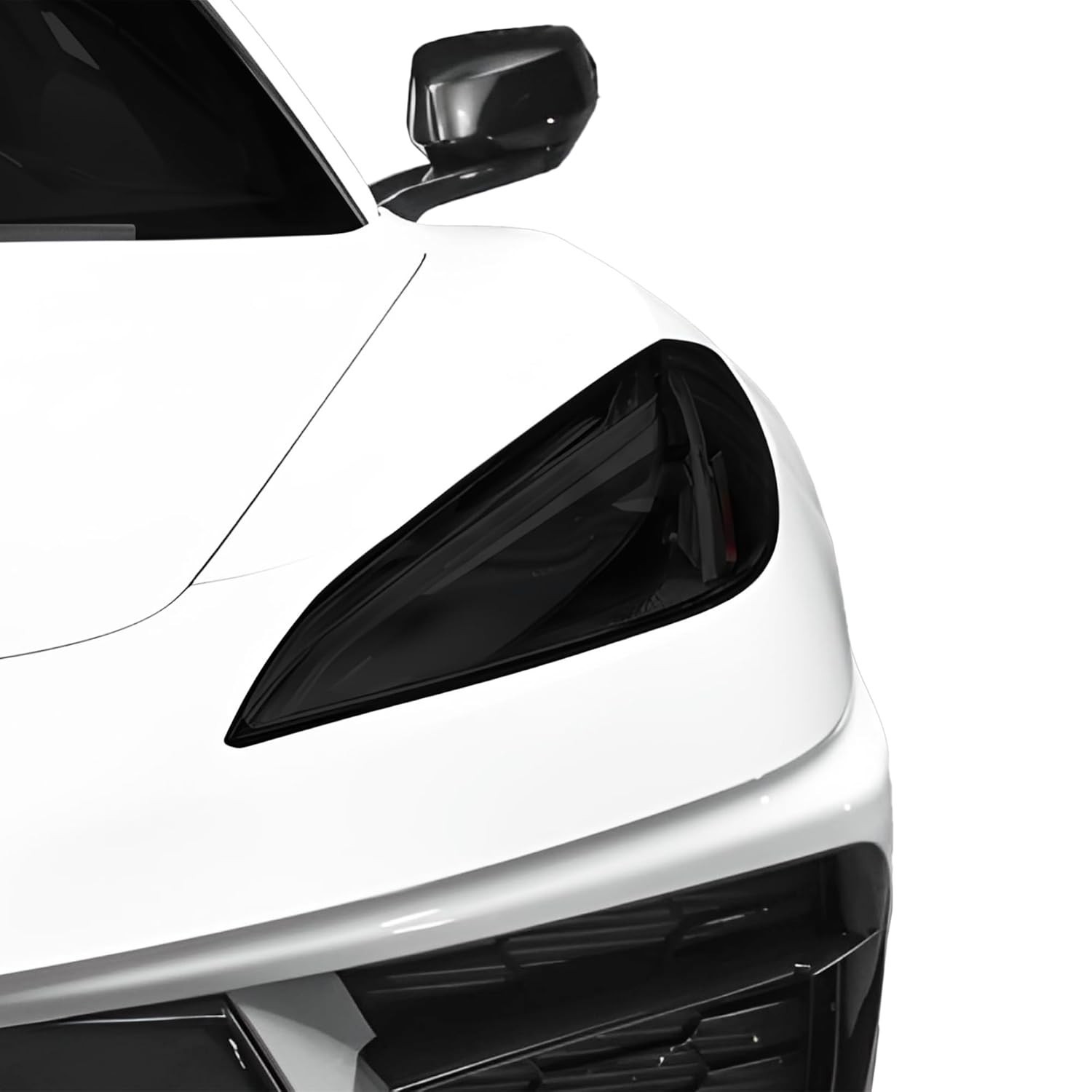 Kit PPF Fumaça Escura para Faróis do Chevrolet Corvette C8 2020-2025 | Design Pré-Cortado Premium