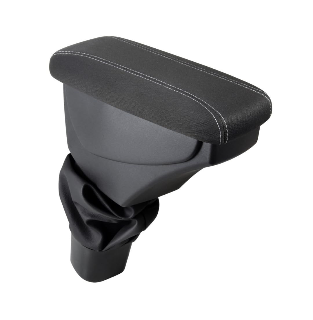 Apoio de Braço Premium para Chevrolet Onix 2020+ | Tecido Grafite e Costura Cinza