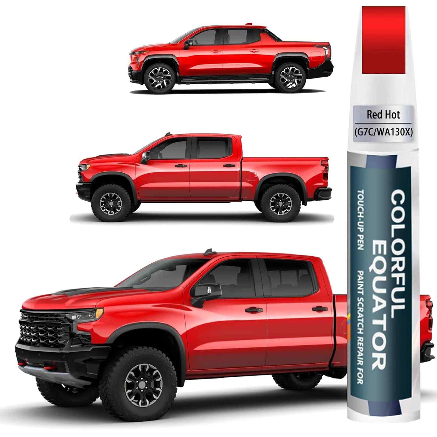 Tinta de Retoque Red Hot G7C/WA130X para Chevrolet - Caneta de Pintura com Removedor de Arranhões