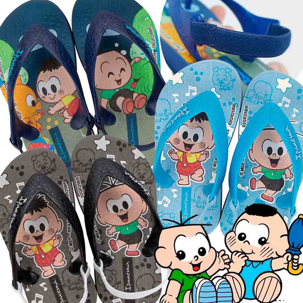 Chinelo Cebolinha e Cascão Ipanema Kids – Estilo e Conforto para o Seu Bebê!
