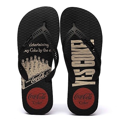 Chinelo Coca-Cola Yes Coke! Preto: Conforto Icônico