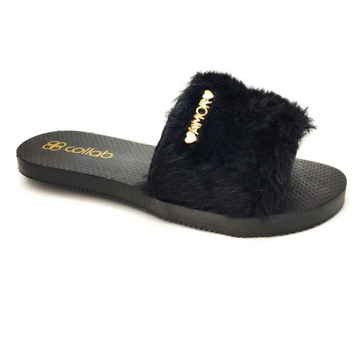 Chinelo Feminino de Pelinho Slide com Lacinho: Conforto e Estilo para Todos os Looks