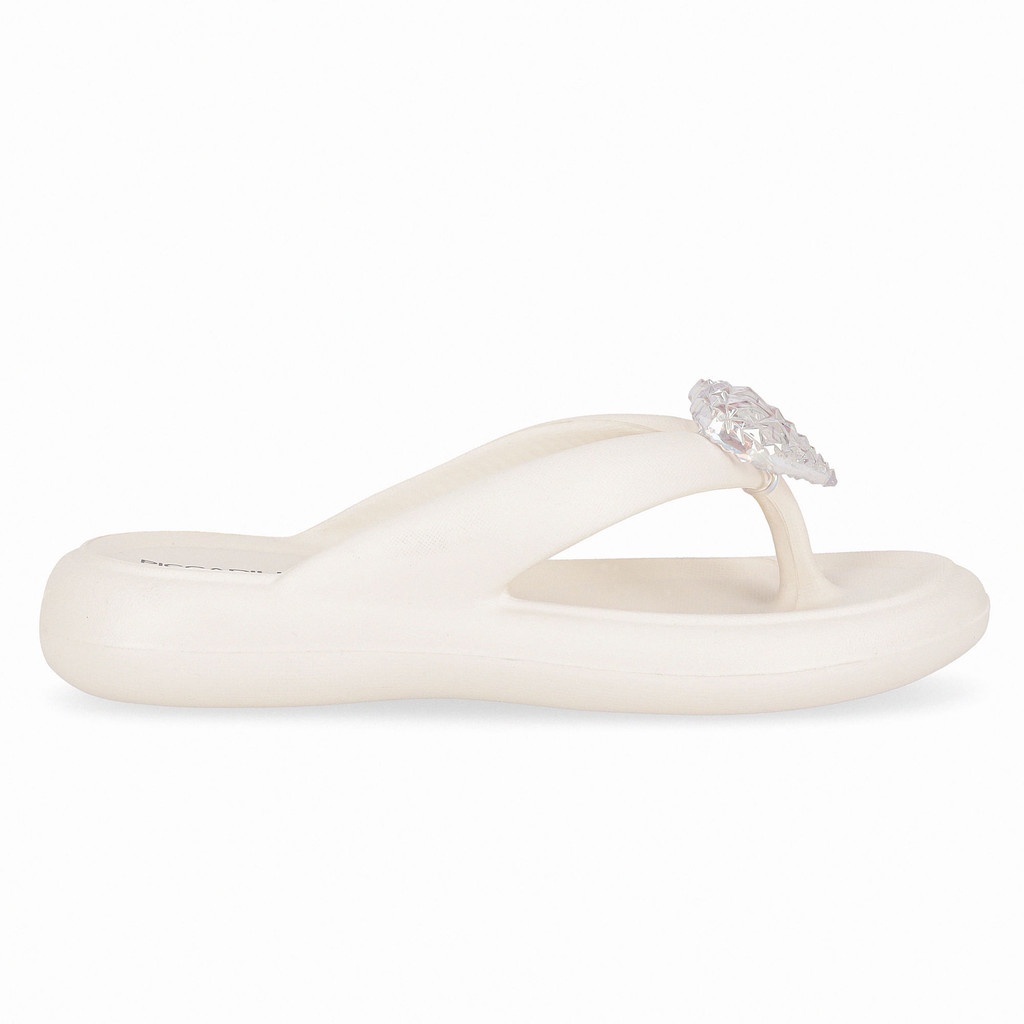 Chinelo Marshmallow com Enfeite Off White: Estilo e Conforto