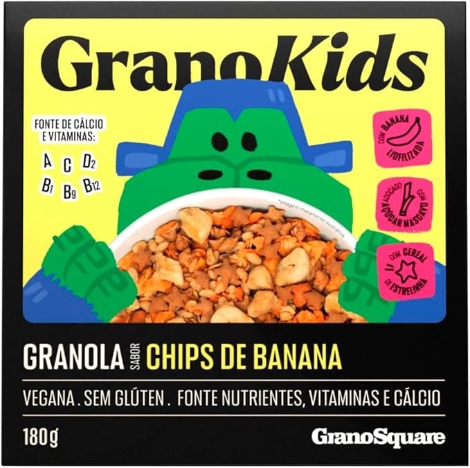 Granola GranoSquare GRANOKIDS Chips de Banana 180g