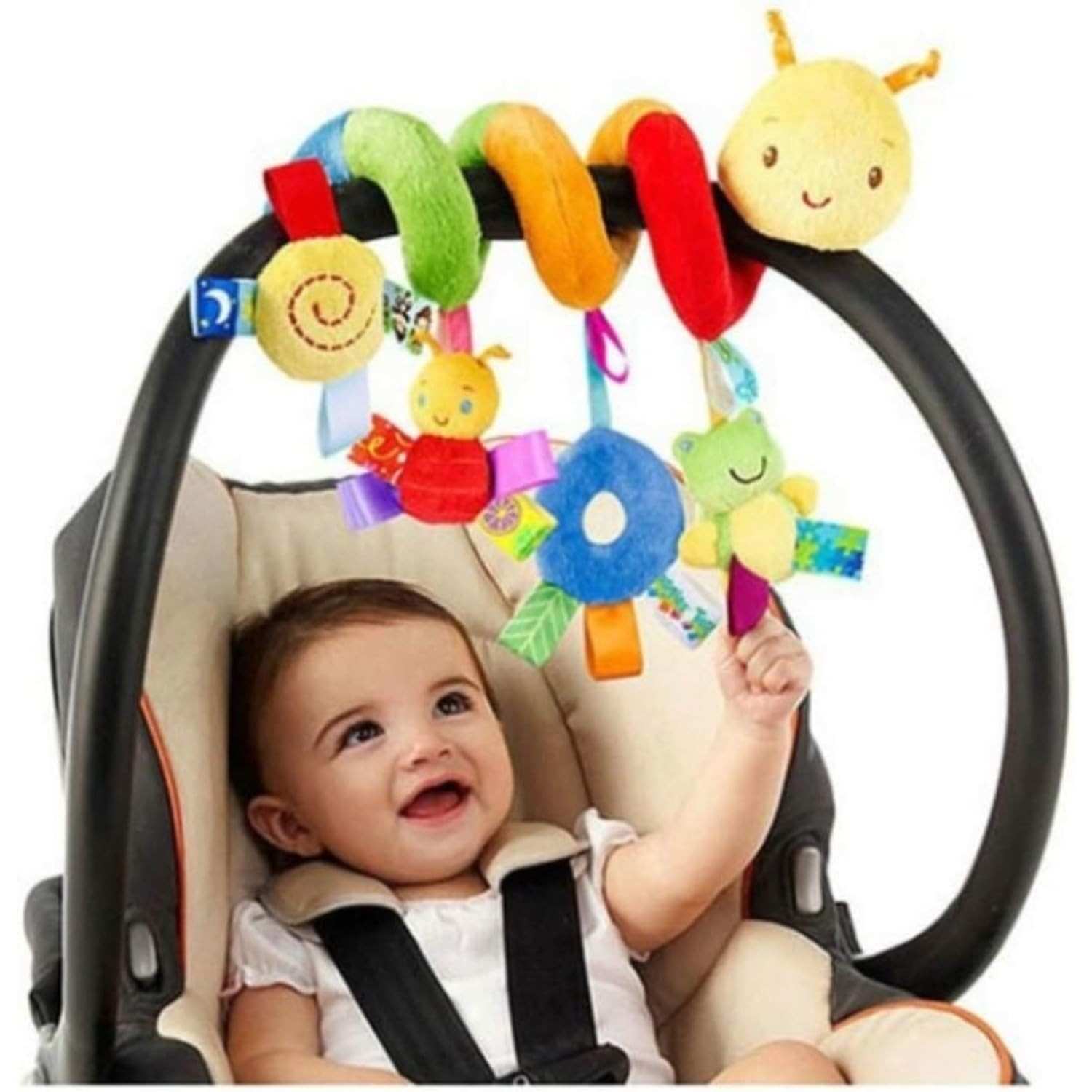 Brinquedo Espiral Chocalho para Carrinho e Bebê Recém-Nascido - Beezo