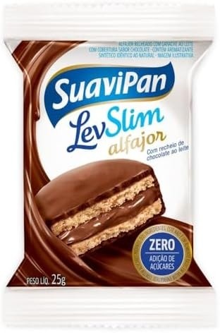 Alfajor LevSlim Chocolate ao Leite 25G Suavipan