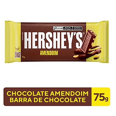 Chocolate Amendoim 75g Hersheys: Crocante e Cremoso