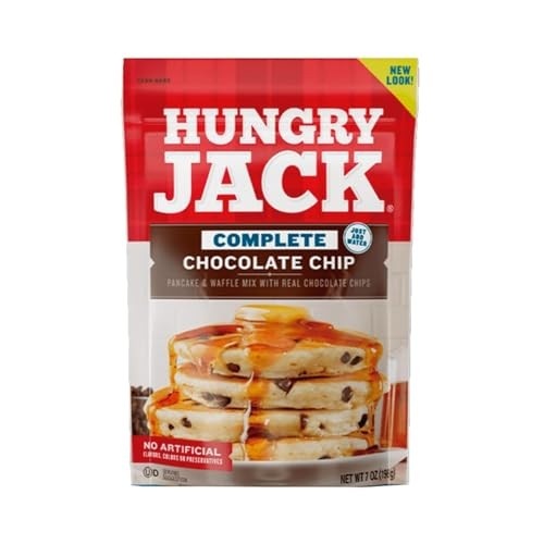 Massa Para Panquecas E Waffles Mix com Gotas de Chocolate Hungry Jack Chocolate Chip 198g