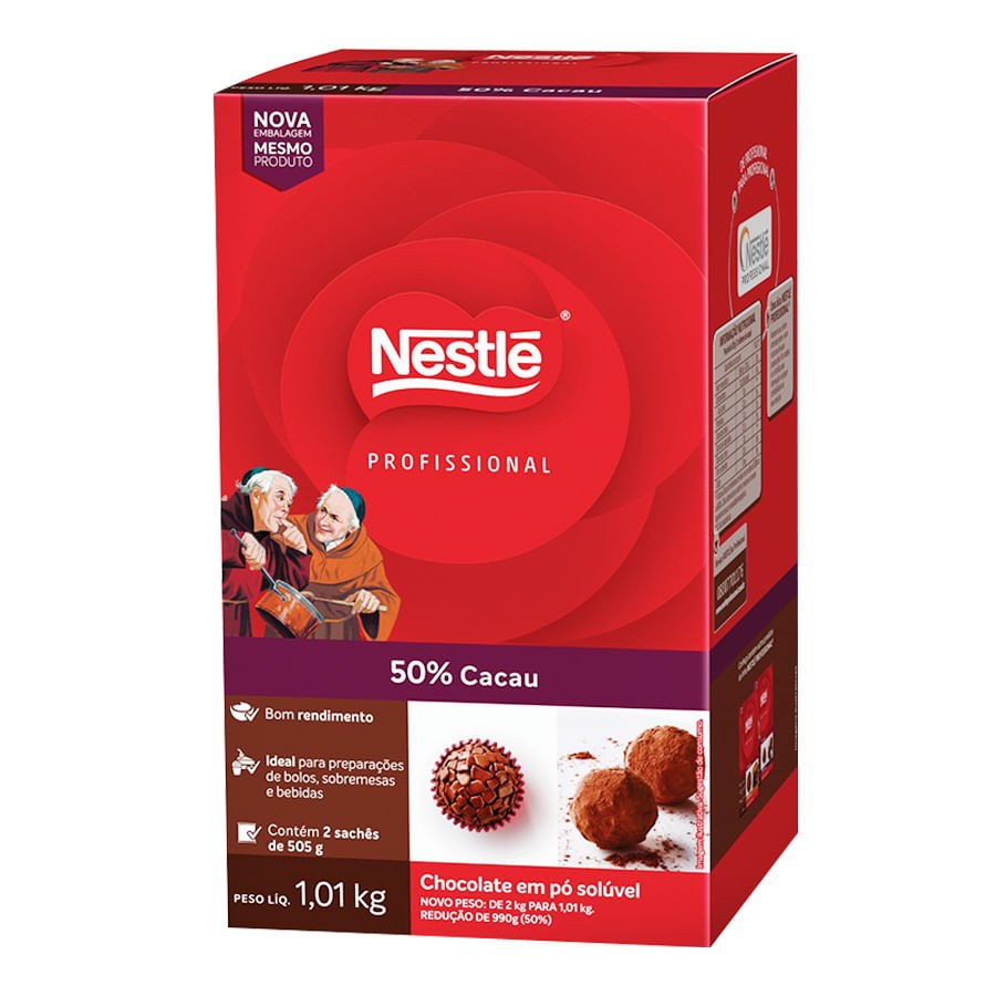 Chocolate em Pó 50% Cacau Dois Frades 1,01kg