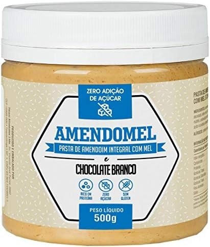Pasta De Amendoim Integral Chocolate Branco Amendomel 500g - Thiani Alimentos