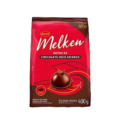 Chocolate Meio Amargo Gotas 400g Melken: Sabor Intenso!