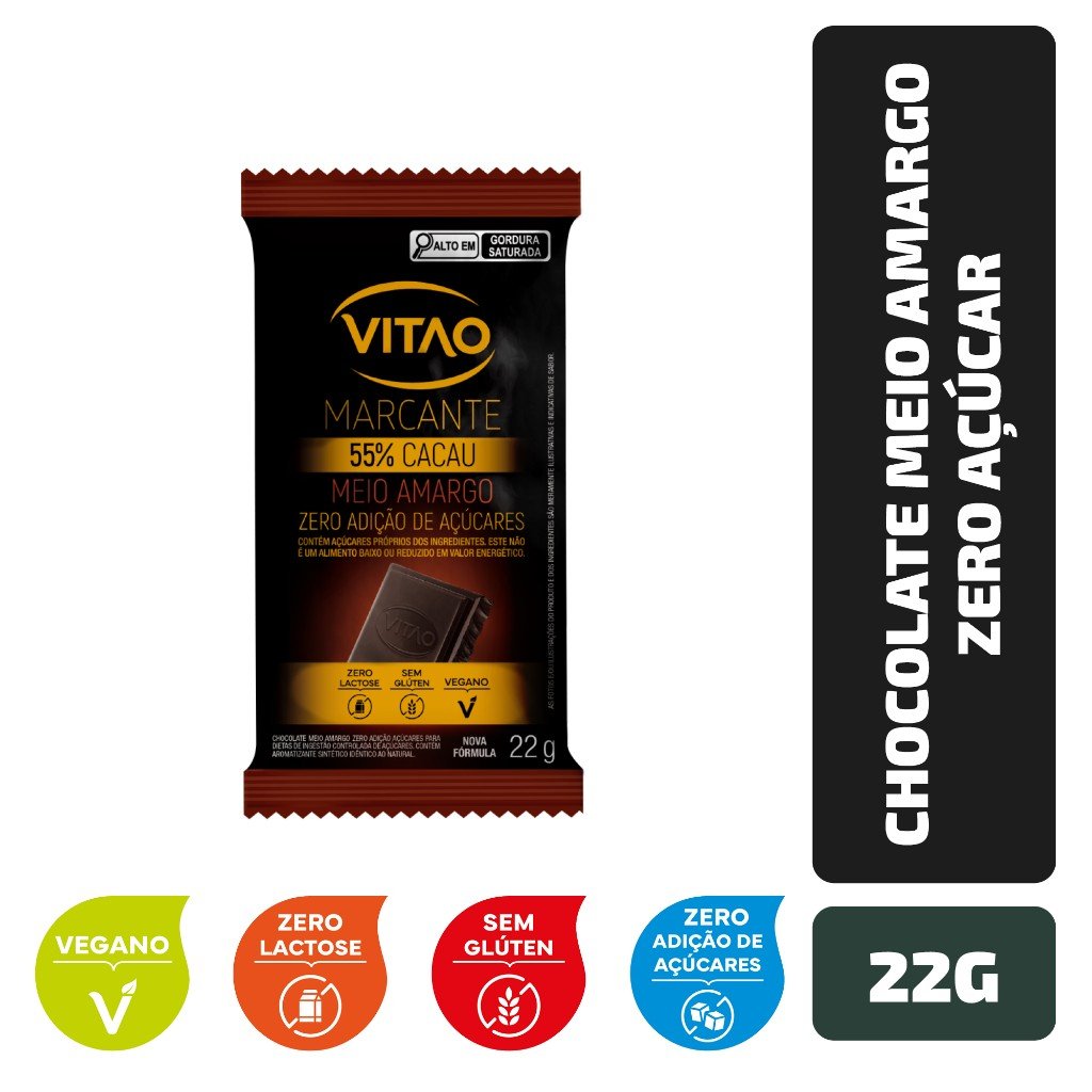 Chocolate Meio Amargo Zero Açúcar: Sabor Intenso!